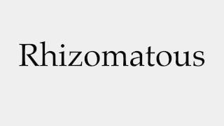 How to Pronounce Rhizomatous [upl. by Atalaya583]