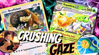 Espathra ex DOMINATES the Meta W New Handheld Fan 🦚👁️‍🗨️ W Bouffalant Toedscruel amp Giovanni PTCG [upl. by Nwonknu]