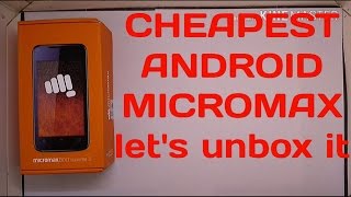 Unboxing 2500 MICROMAX Q303 Android under rs 2500 [upl. by Hanahsuar]