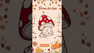 Cute mushroom easy drawing cute drawings fun art and craft ideas trending drawing [upl. by Boccaj56]