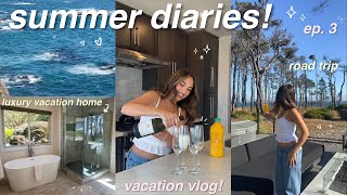 SUMMER DIARIES EP 3 ✨ vacation vlog road trip luxury Wander home grwm cooking hot tub etc 🌊 [upl. by Atik]