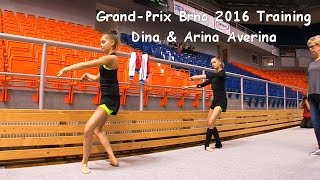 Dina amp Arina Averina RUS Training GrandPrix Brno 2016 [upl. by Anitsugua163]