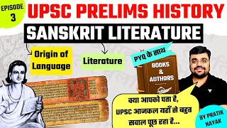 UPSC Prelims 2024 Sanskrit Literature in History  Important Books amp Authors with Pratik Nayak [upl. by Arikehs72]