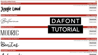 DAFONT TUTORIAL  How To Download FREE FONTS [upl. by Ahsein]