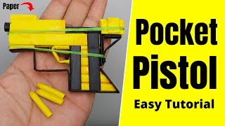 Pocket Pistol Paper Gun  Mini Paper Pistol  How to Make Paper Gun Easy Pistol  Mad Times [upl. by Nayra]