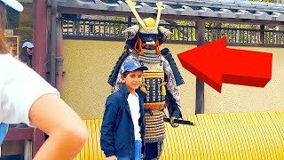 51 SAMURAI Mannequin Prank in Kyoto Japan  Japanese shogun prank for traveler at Kiyomizu Temple [upl. by Dnalel437]