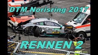 DTM Norisring 2017  Sonntag  Heavy Crash PaffettRockenfeller [upl. by Acim]