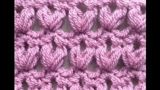 How to Crochet the V Puff Stitch Pattern 38│by ThePatternFamily [upl. by Eilloh]