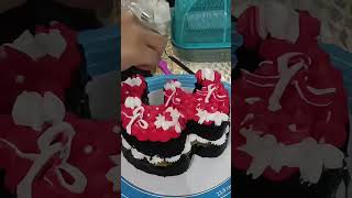 Lets assemble the cake cake birthdaycake birthdaycakedecorating cakedesign numbercake food [upl. by Daigle20]