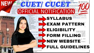 CUET CUCET 2022 Official syllabus exam pattern latest news Full details on DU JNU BHU entrance [upl. by Jaquelin]