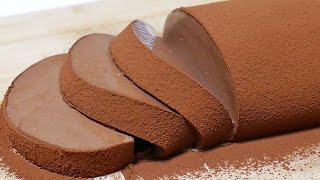 How to make chocolate mousse cake 【Made with gelatin】なめらかチョコレートムースケーキ【簡単♪ゼラチンで作る天使の食感】 [upl. by Najib]