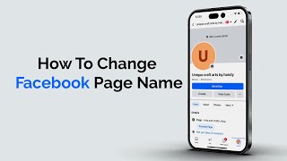 How To Change Facebook Page Name [upl. by Saixela]