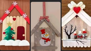 17 POPSICLE STICK CHRISTMAS IDEAS 731 popsiclestickscraft popsiclestick christmasdecorations [upl. by Rahas]