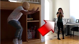 GIANT BABY JUMPSCARE PRANK [upl. by Uhej]