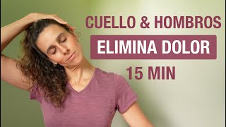 YOGA PARA DOLOR DE CUELLO Y HOMBROS  Alivia la tensión cervical y de los hombros  Anabel Otero [upl. by Evangelin]