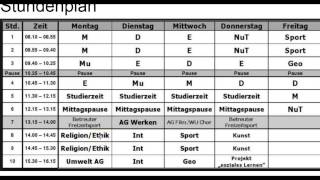 German Grammar Stundenplan School Schedule [upl. by Yetnom]