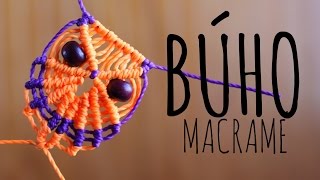 Búho de macrame » 🦉 tutorial  como hacer búho de hilo  diy ● Earrings 12 [upl. by Johnathon636]