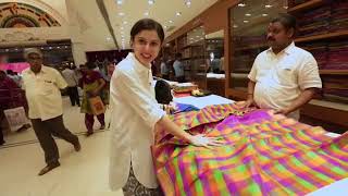 KANCHIPURAM SILK SAREE SHOPPING  NALLI SILKS CHENNAI [upl. by Selin]