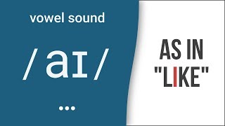 Diphthong Sound  aɪ  as in quotlikequot – American English Pronunciation [upl. by Suitangi546]