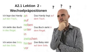 Deutschkurs A21  Wechselpräpositionen [upl. by Khanna49]