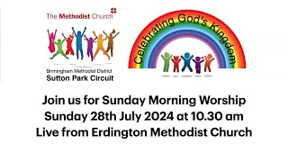 Join us for our Morning Worship Service from Erdington Methodist Church [upl. by Ardnnek]