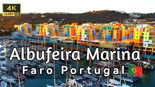 Albufeira Marina 4K Algarve Portugal 🇵🇹 travelarc [upl. by Accebar]