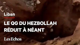 Les images impressionnantes du QG du Hezbollah après la frappe israélienne qui a tué Nasrallah [upl. by Perot]