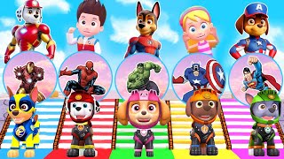 PAW Patrol CHALLENGE Choose The Right Door Rescues The Mighty Pups From Jail By Becoming Spiderman [upl. by Zelten]