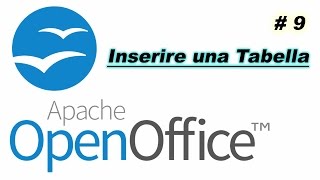 OpenOffice  Writer Inserire una TABELLA [upl. by Valentino]