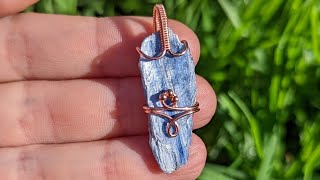 Raw Crystal Shard Pendant Wire Wrapping Tutorial [upl. by Celle741]