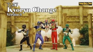 Kyoryu Change Brave In  Zyuden Sentai Kyoryuger Henshin Version 3 Ep 11 to 15 [upl. by Corri]