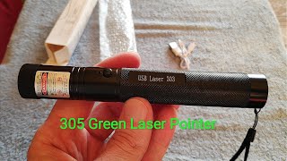 303 Green Laser Pointer 5mW USB Rechargeable [upl. by Otter]