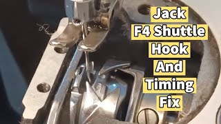 Jack Juki And Other Power Sewing Machine Shuttle Hook and Timing Set  Jack F4 Shuttle Hook Fix [upl. by Riplex]