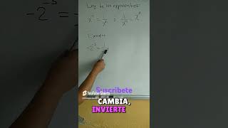 Exponente negativo de una base negativa algebra maths matematicas [upl. by Bundy862]