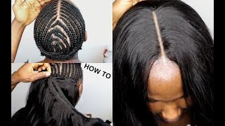 HOW TO DO Full Sew In WEAVE No Leave Out Tutorial Video For BEGINNERS [upl. by Attennod]