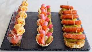 3 Aperitivos Frescos y Deliciosos para el Verano  Bruschettas Tartaletas Vasitos Gourmet DarixLAB [upl. by Pasquale]