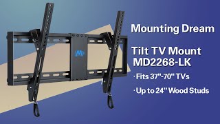 How to Install Mounting Dream UL Listed Tilt TV Wall Mount MD2268LK [upl. by Andria]