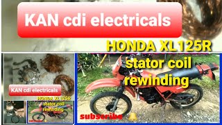 Honda XL125R stator coil rewind [upl. by Reppart]