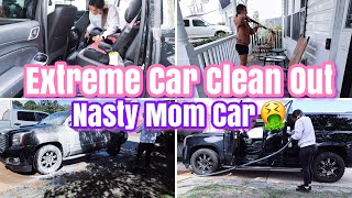 EXTREME OUTDOOR CLEAN WITH ME  MASSIVE CAR CLEAN OUT  CLEANING MOTIVATION  giraffe tools [upl. by Adnola460]