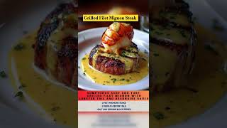 Surf and Turf Filet Mignon  Lobster Tail steak lobster [upl. by Adekahs]