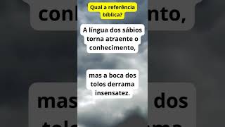 Quiz Bíblico Você sabe que Provérbio é este [upl. by Phillips]