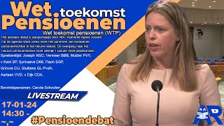 Terugkijken Wet toekomst pensioenen WTP  Pensioendebat Debat nieuwe pensioenwet  Tweede Kamer [upl. by Annasiul]