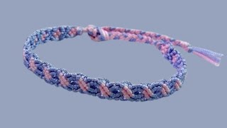 DIY Easy Two Colors Friendship Macrame Bracelet [upl. by Llednav]