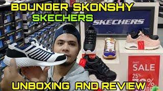 SKECHERS BOUNDER SKONCHY SHOES REVIEWS AND UNBOXING [upl. by Niemad]