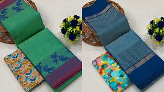 NEW ARRIVALS OF CHETTINAD COTTON SAREES🌴OFFICE amp FORMAL USE COLLECTIONS🌿Beautiful colour combination [upl. by Nylinej]