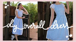 DIY Overall Dress  very ✨cottagecore✨ [upl. by Dre]