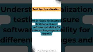 Test for Localization softwaretesting testing [upl. by Cybil]