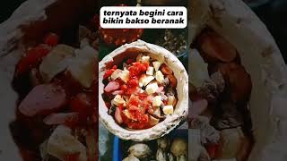 PERTAMA KALI LIHAT CARA BIKIN BAKSO MERCON BERANAK  bakso baksomercon streetfood [upl. by Aaren]