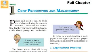 Crop Production and Management  Class 8 Science Chapter 1 Full Chapter [upl. by Remot399]