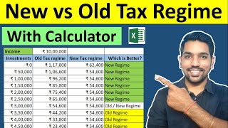 New Tax Regime vs Old Tax Regime Which is Better With Calculator [upl. by Merth]